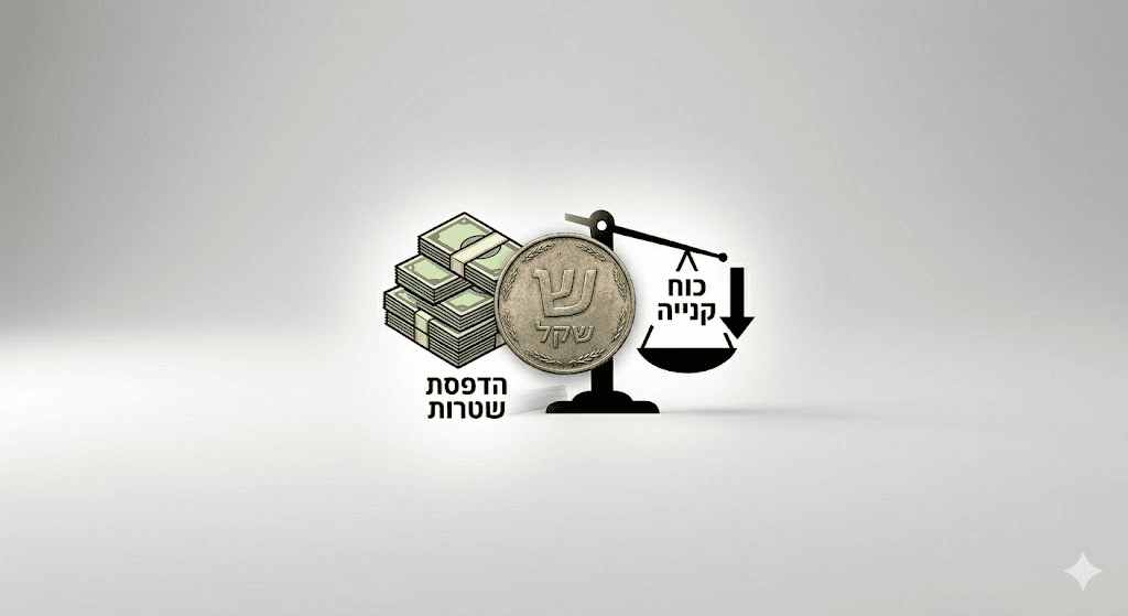כוח הקנייה מול הדפסת שטרות
